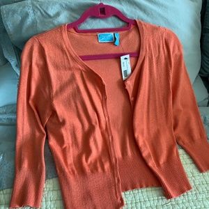 Survival Cropped Cardigan in Vibrant Coral